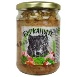 Вкусна, здравословна и стерилизирана кучешка храна - БУРКАНИТЕ. Пилешко, свинско и зеленчуци от зоомагазин daneni